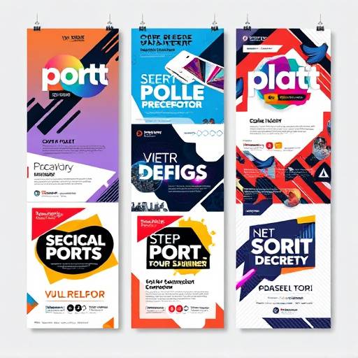 Diverse grafische ontwerpen zoals flyers, posters en social media banners