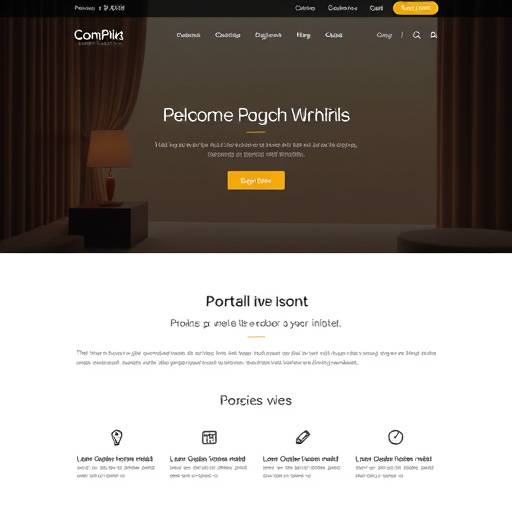 Een schermweergave van een elegante, responsieve website met subtiele animaties en heldere typografie.